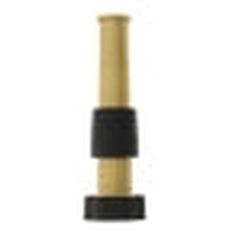 Aqua Plumb Hose Nozzle 5" Brass w/ Rubber Grip Adjust Spray