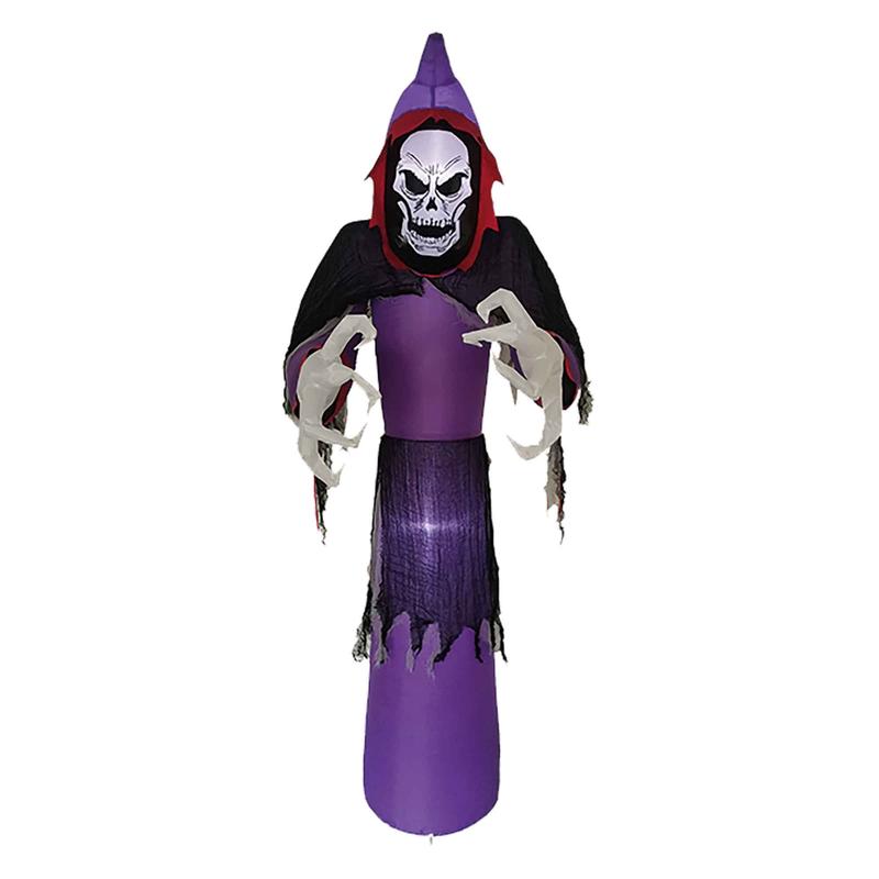 Squelette-faucheuse gonflable avec lumires DEL, 4,98' (1,52m)