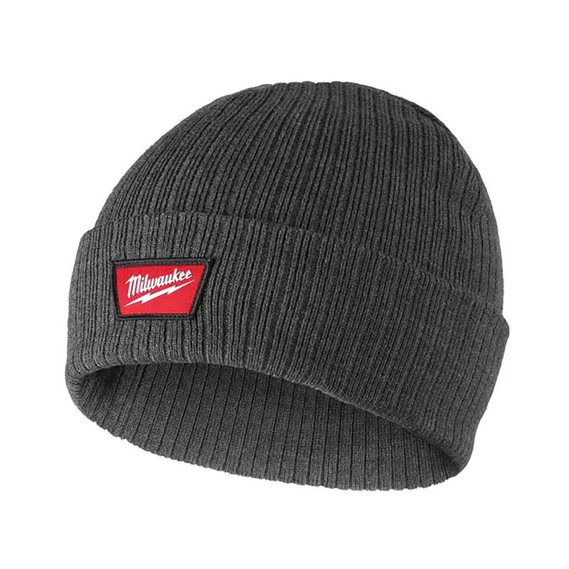 Tuque  revers Workwear en tricot ctel, gris fonc