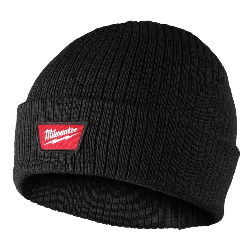 Tuque  revers Workwear en tricot ctel, noir