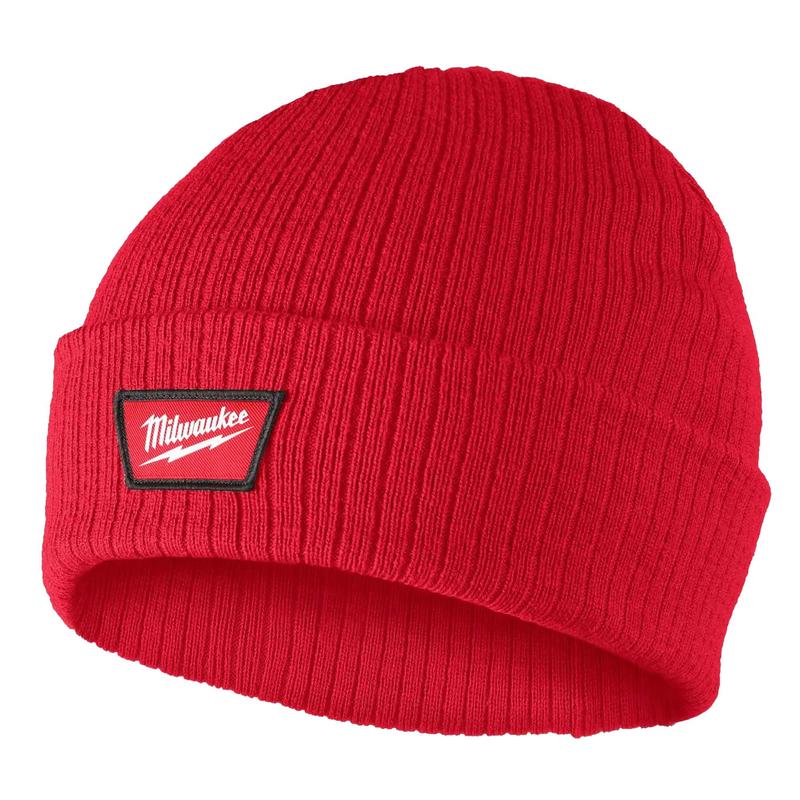 Tuque  revers Workwear en tricot ctel, rouge
