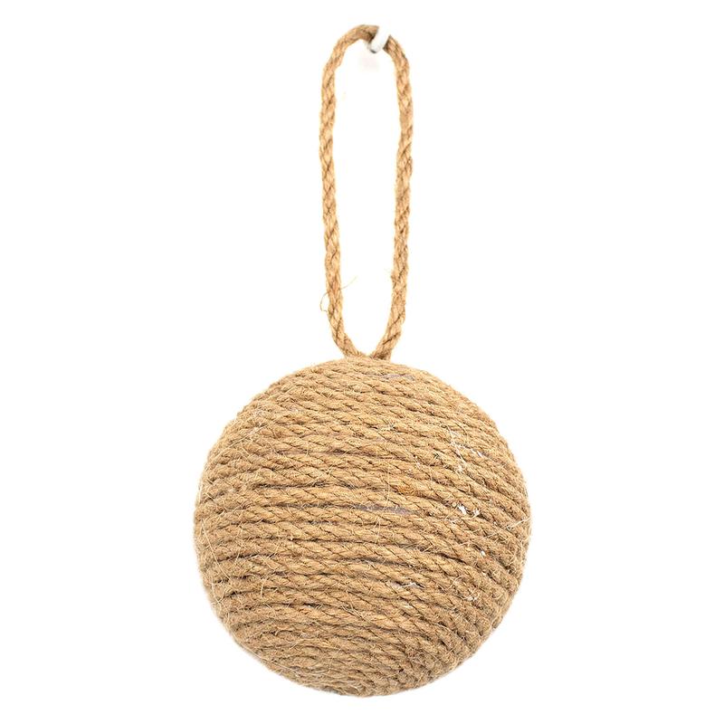 Boule dcorative en rotin brun  suspendre, 4''