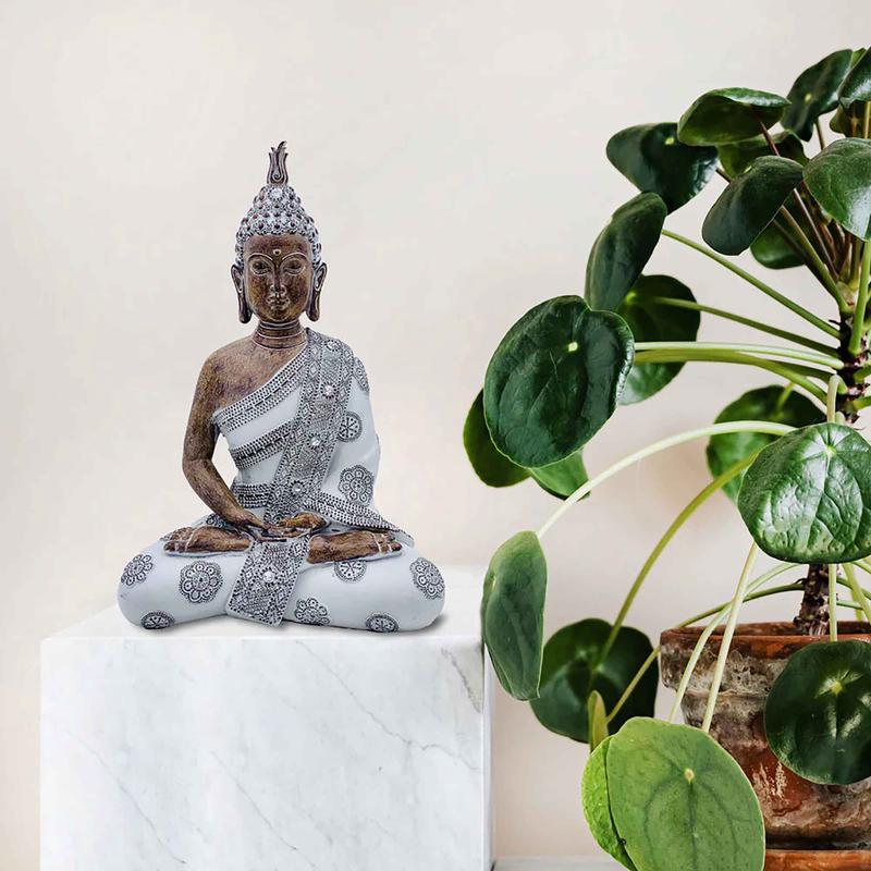 Statuette de Bouddha fonc en mditation, 7" x 4" x 10"