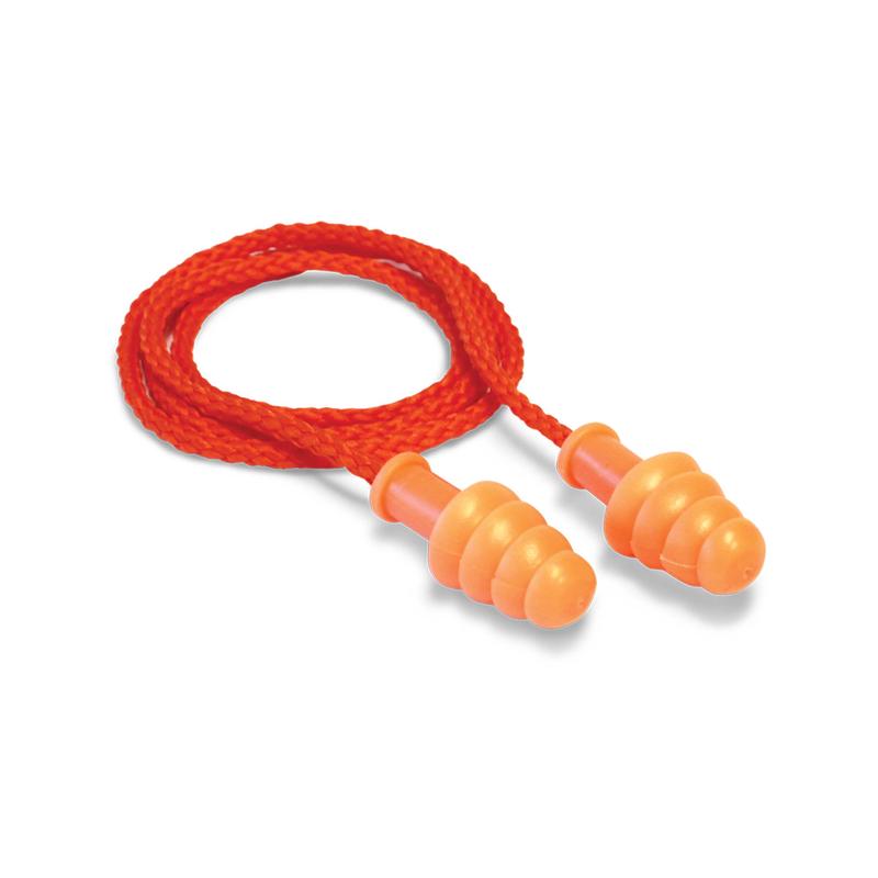 Bouchons d'oreilles filaires WORKHORSE  conception multi-rebords (NRR25)