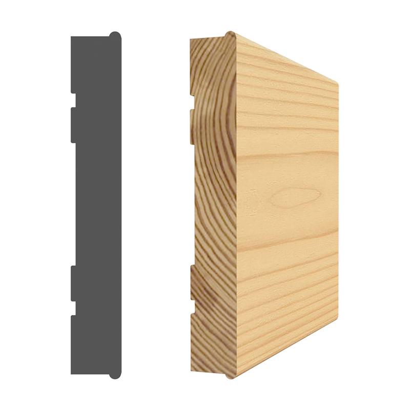 Bti de porte en pin joint - gros ourlet 9/16'' x 3-9/16'' x 82"