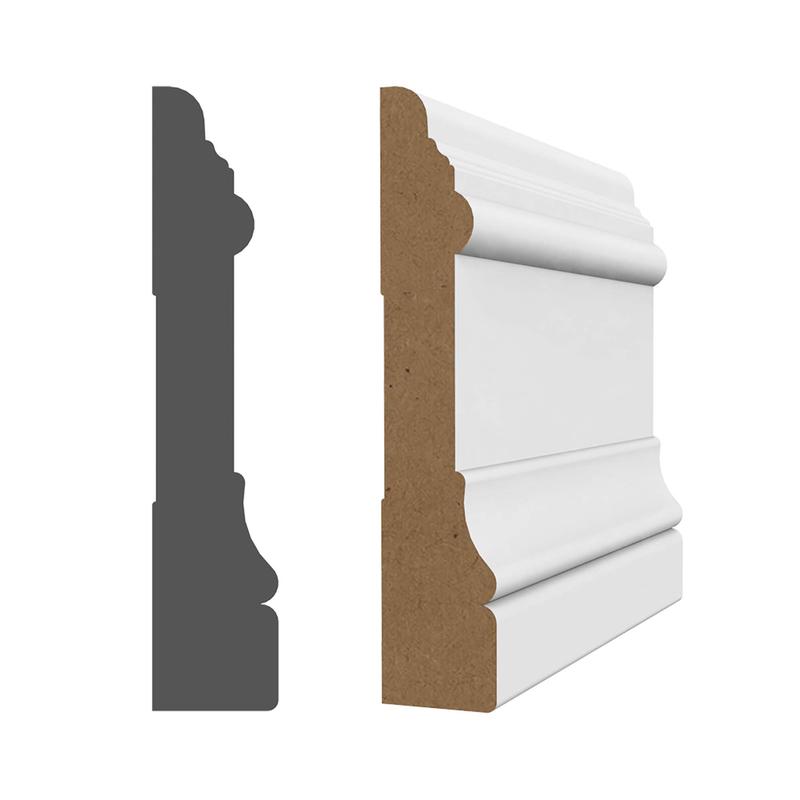 Cadrage en MDF avec apprt blanc 3/4" x 3-1/2" x 8'