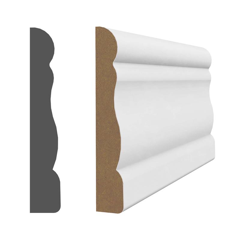 Cadrage en MDF avec apprt blanc 3/8" x 2-1/8" x 7'