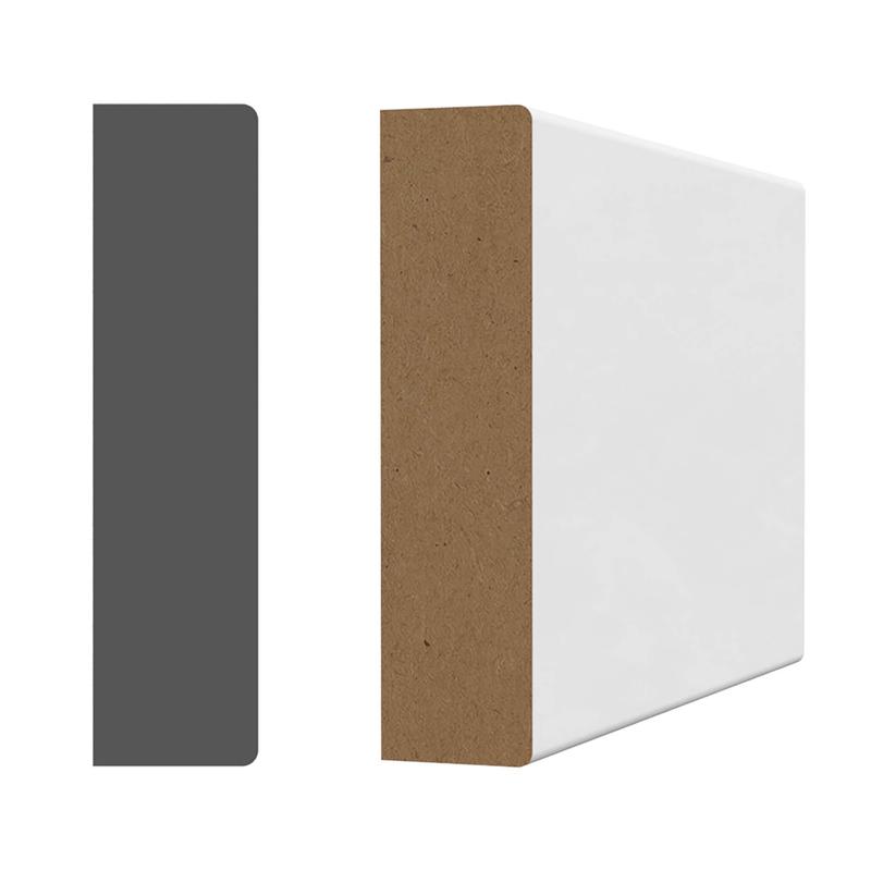 Cadrage en MDF avec apprt blanc 5/8'' x 2-1/2'' x 8'