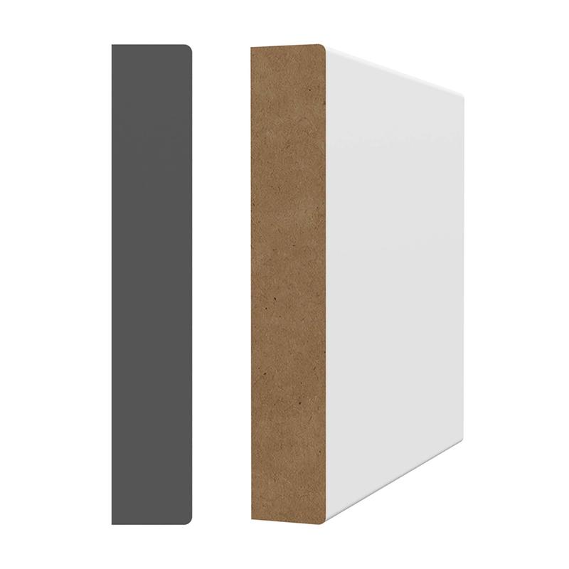 Cadrage en MDF avec apprt blanc 5/8'' x 3-1/2'' x 14'-3"
