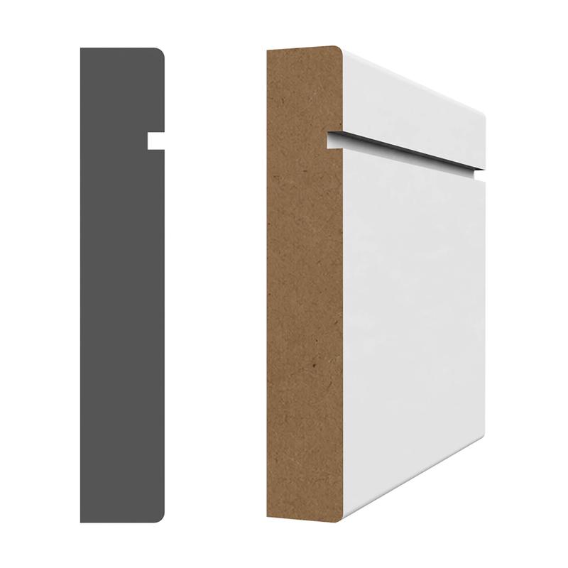 Cadrage en MDF avec apprt blanc 5/8'' x 3'' x 8'