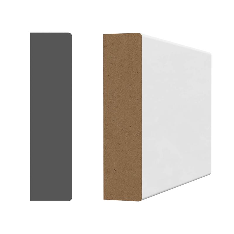 Cadrage rectangulaire en fibre de bois prpeint blanc, 7-1" x2-1/2" x 5/8"