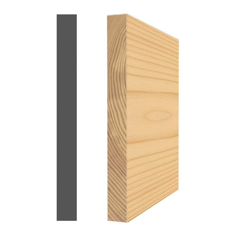 Rectangle en pin joint 3/4'' x 7-1/4'' x 8'