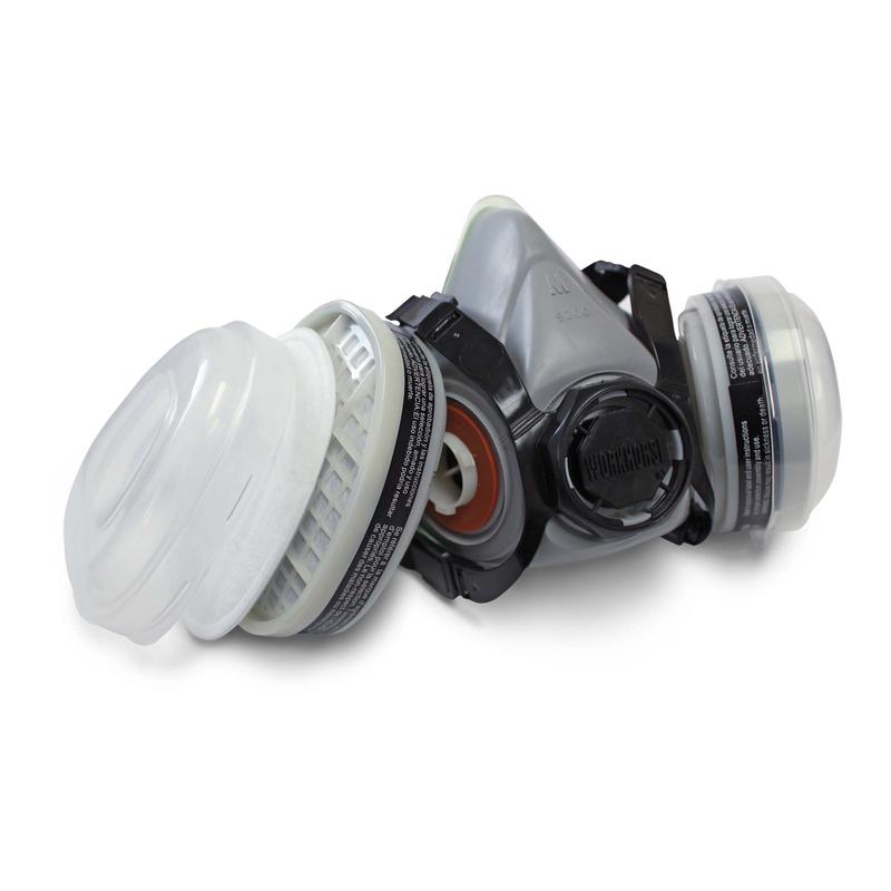 Respirateur  demi masque WORKHORSE  doubles cartouches pour les vapeurs organiques (P95)