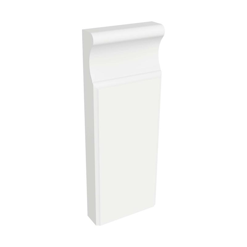 Socle en MDF avec apprt blanc 7/8'' x 3'' x 8''