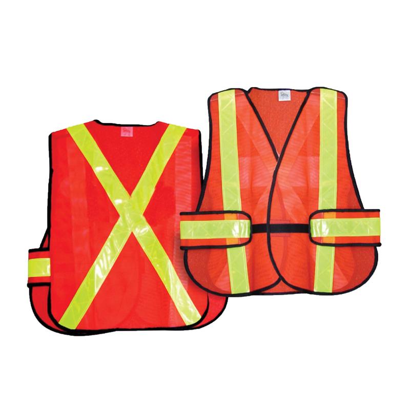 Veste de scurit orange  haute visibilit et dtachable en 5 points