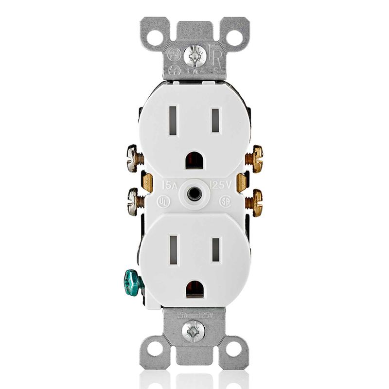 Prise double de 15A / 125V, blanc