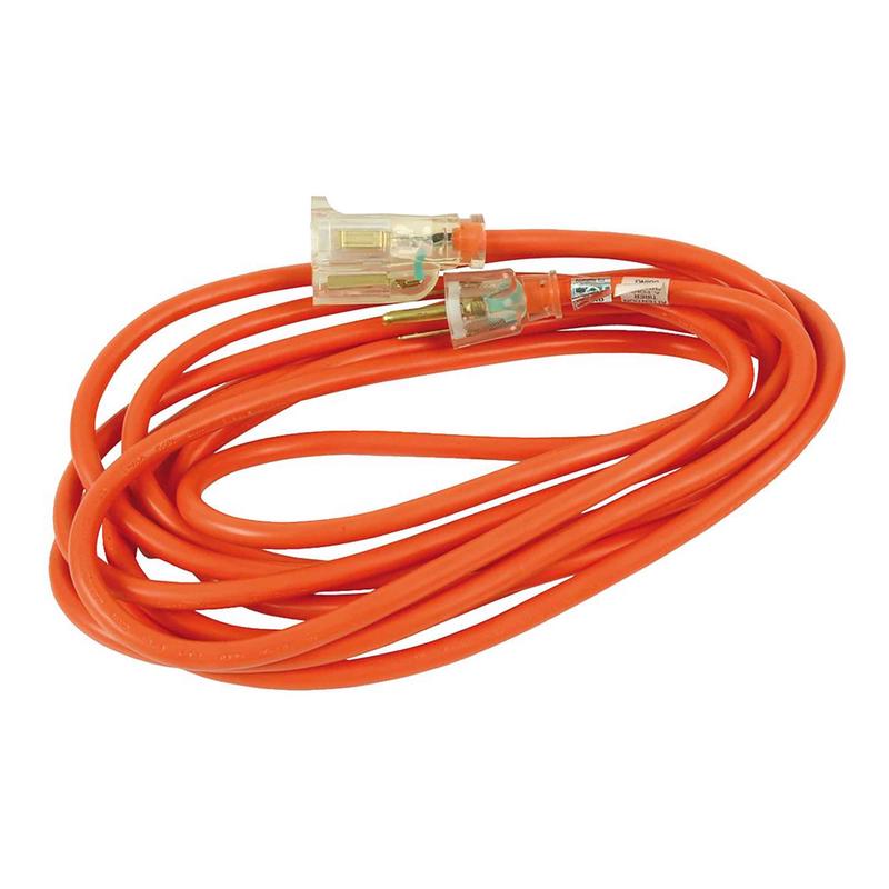 Rallonge lectrique  cordon16/3 SJTW de 30m, 1 prise, orange