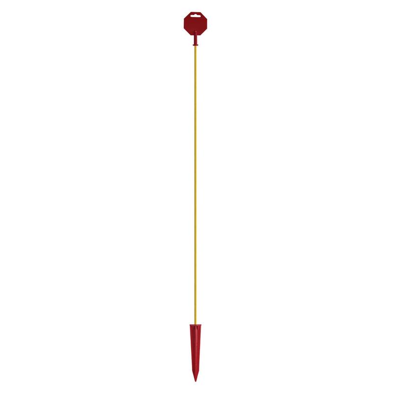 Balise d'entre flexible jaune avec embout rouge, 3/8" x 82"