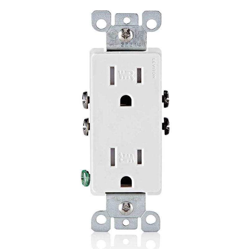 Prise Decora intempris inviolable de 15 A / 125 V, blanc