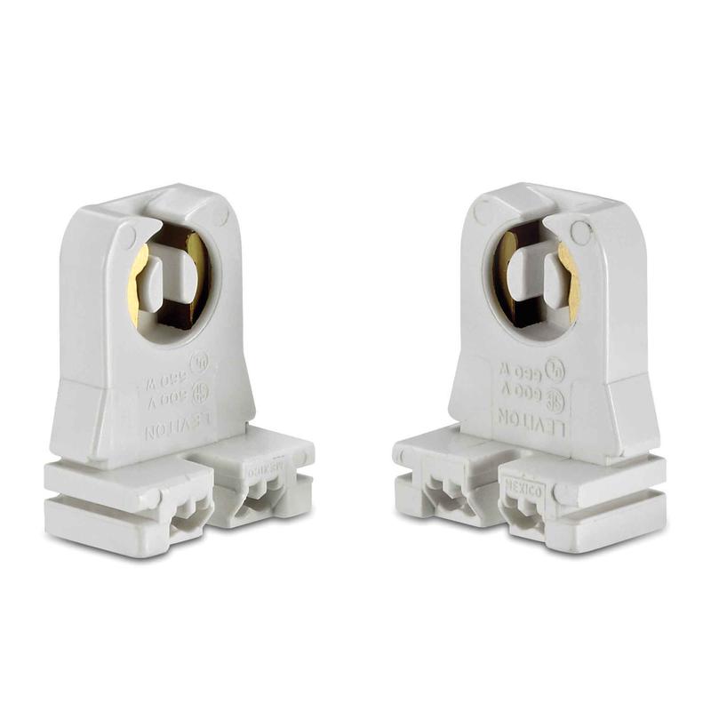 Supports pour tube fluorescent G13, blanc (2 units)