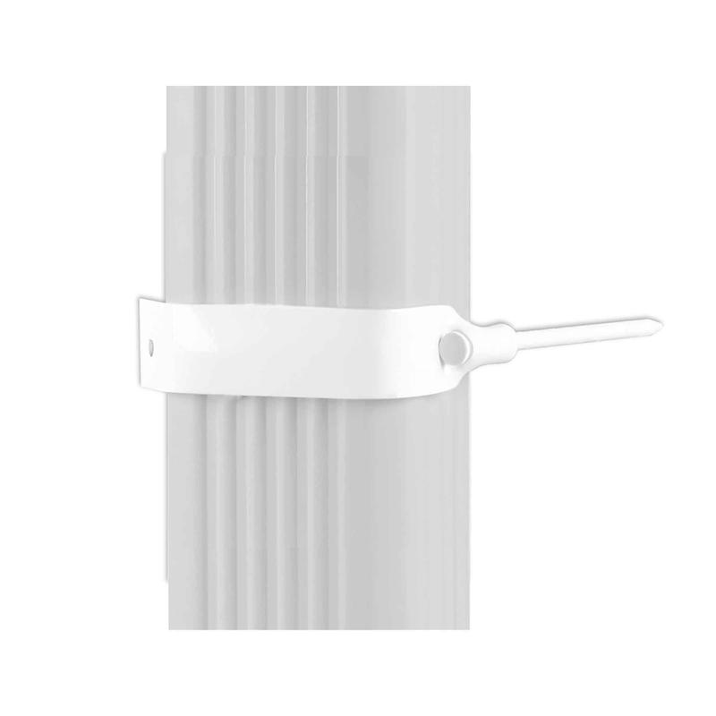 Attache pour descente de gouttire de 2" x 3" pour brique et bois, blanc (2 units)