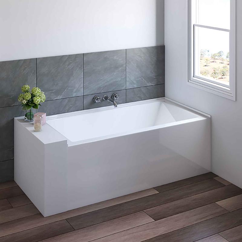 Baignoire  jupe Ralph avec drain  gauche, 60" x 30" x 21"