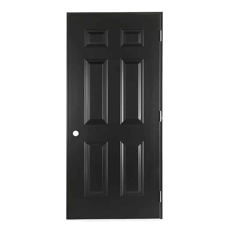 Porte d'acier avec cadrage de 36" x 1-1/4" x 4-5/8", ouverture  droite vers lextrieur (noir)