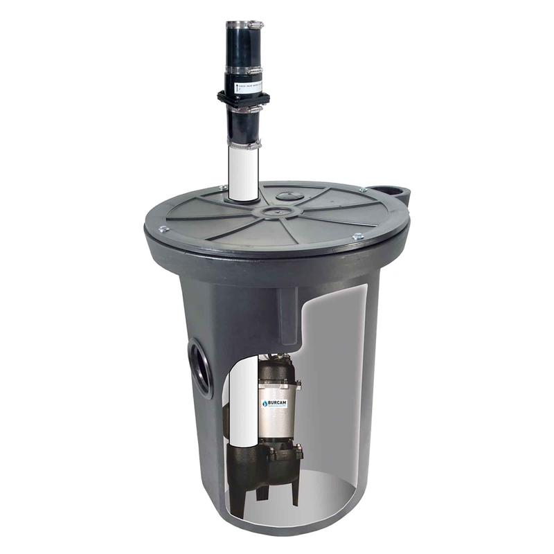 Systme de pompe  eaux uses en fonte robuste, 1/2 CV