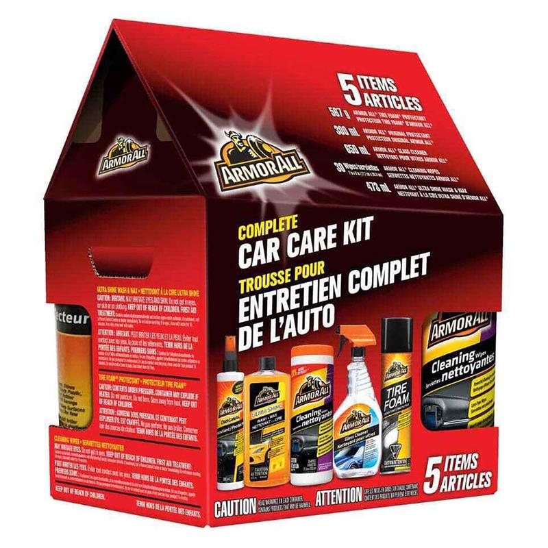 Trousse pour l'entretien complet de l'auto, 5 pices