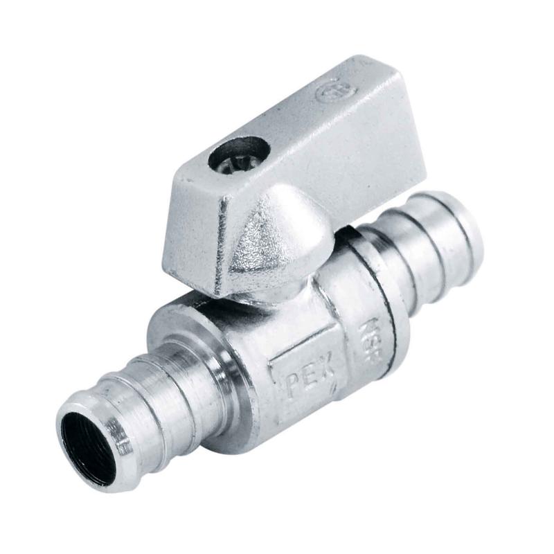 Valve d'arrive d'eau droite  quart de tour, 1/2" x 1/2"
