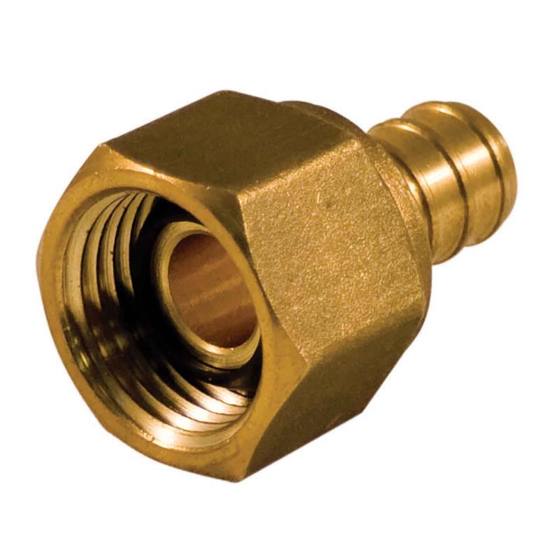 Adaptateur pivotant PEX x FIP en laiton sans plomb avec crou, 3/4"
