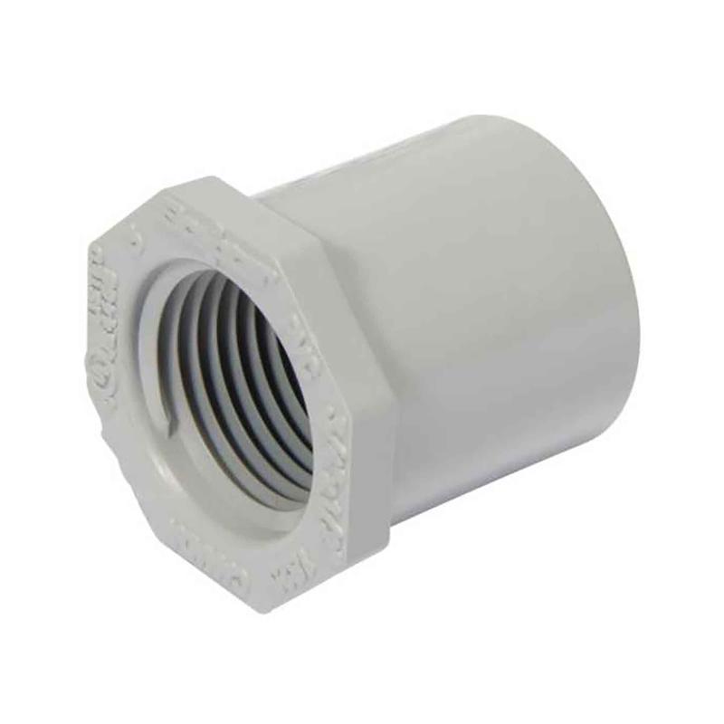 Adaptateur  rduit filet en PVC, 3/4" x 1/2"