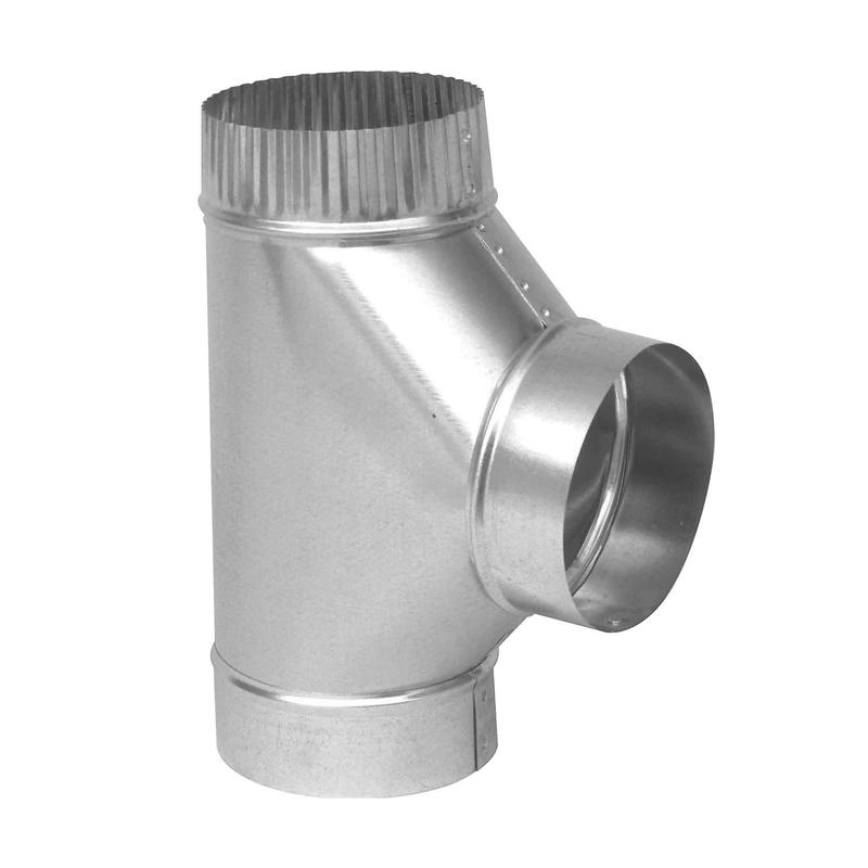 Raccord en T de ventilation en acier galvanis de calibre28, 7"