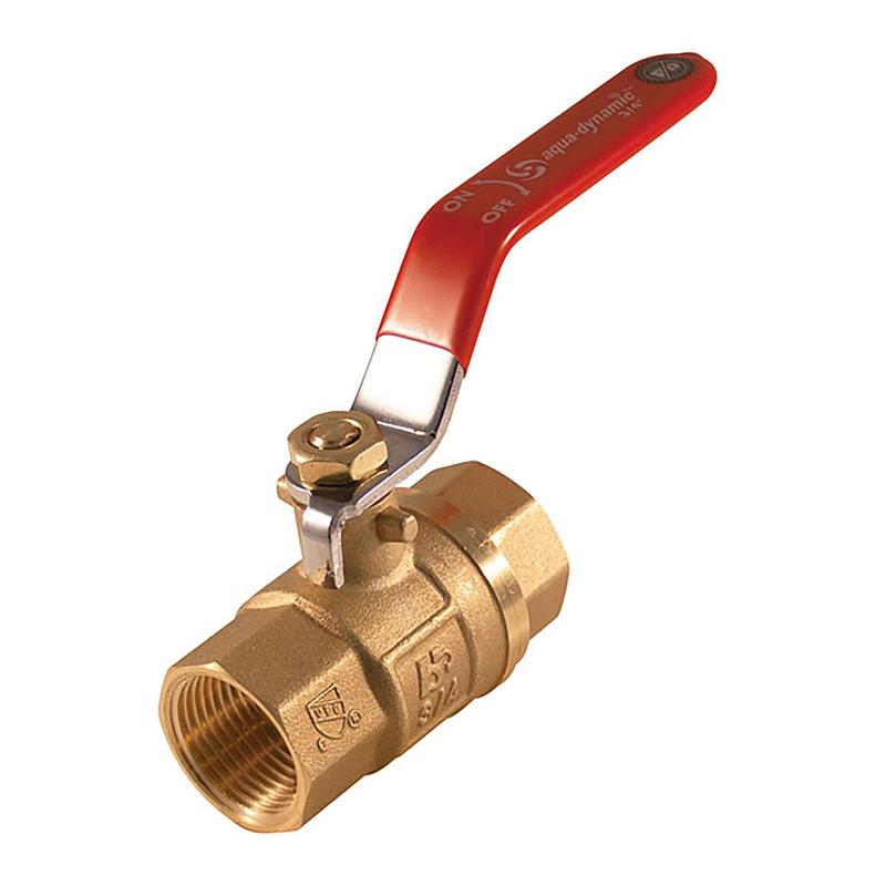 Valve  bille  visser en laiton  passage intgral, 3/4"