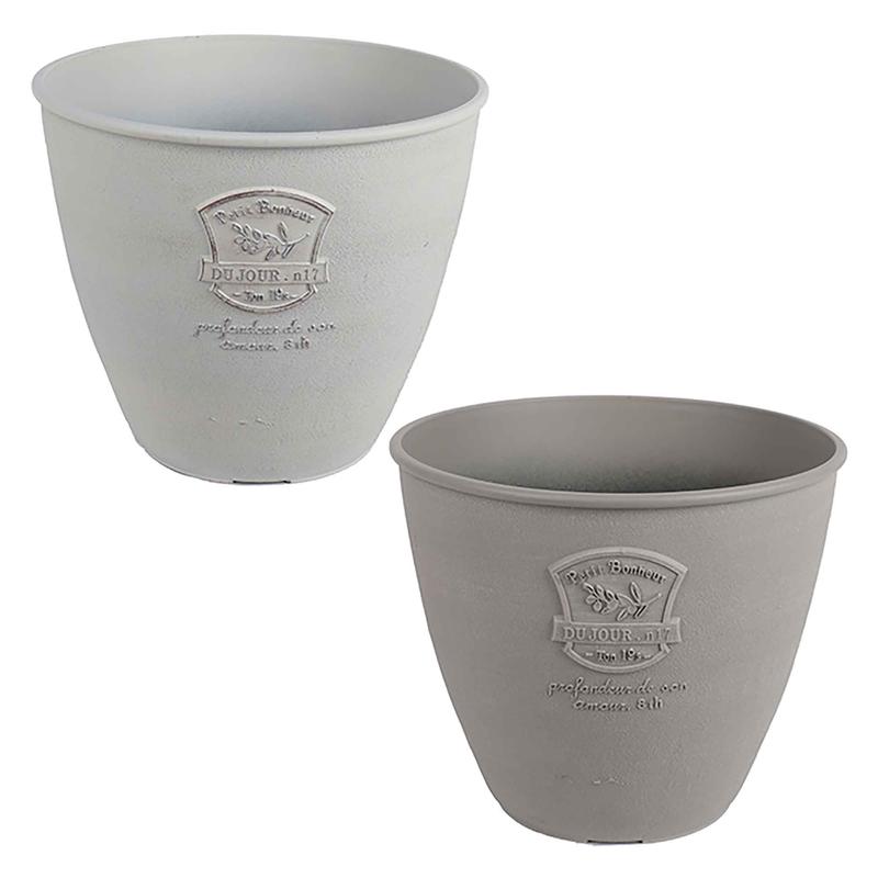 Pot rond d'apparence antique, 10,4'' (choix entre 2 couleurs)