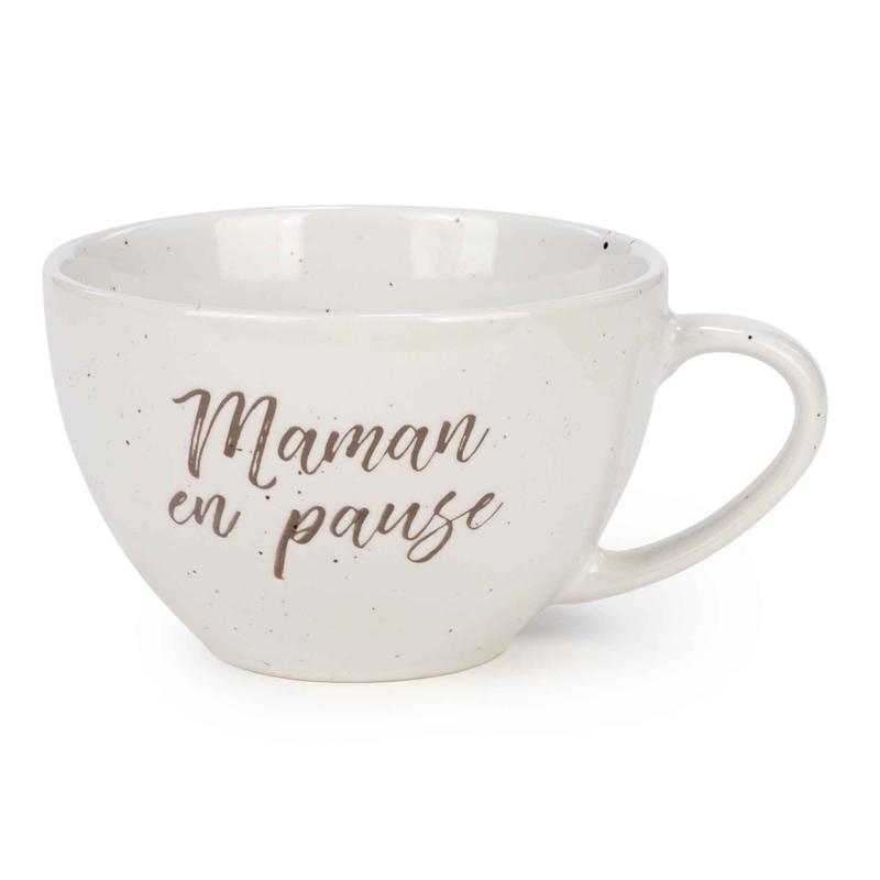 Tasse  caf ''Maman en pause'', 6-1/2" x 5" x 3-1/2"