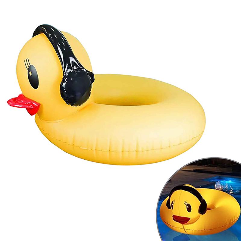 Tube flotteur en forme de canard avec clairage DEL solaire, 43''