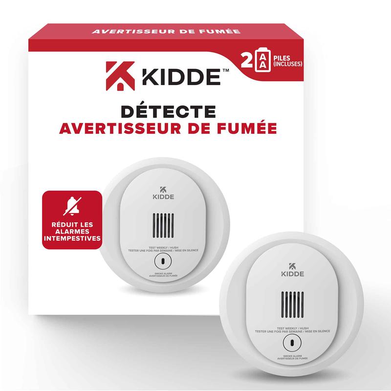 Avertisseur de fume compacte  piles, 4" (2 x AA)