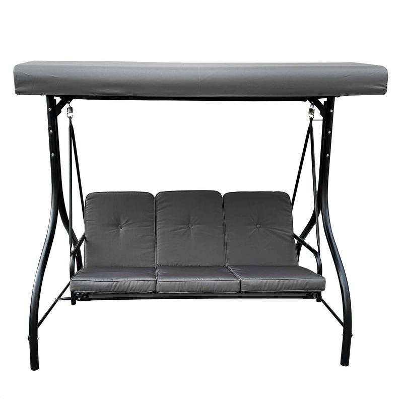 Balanoire 2-en-1  3 places, gris