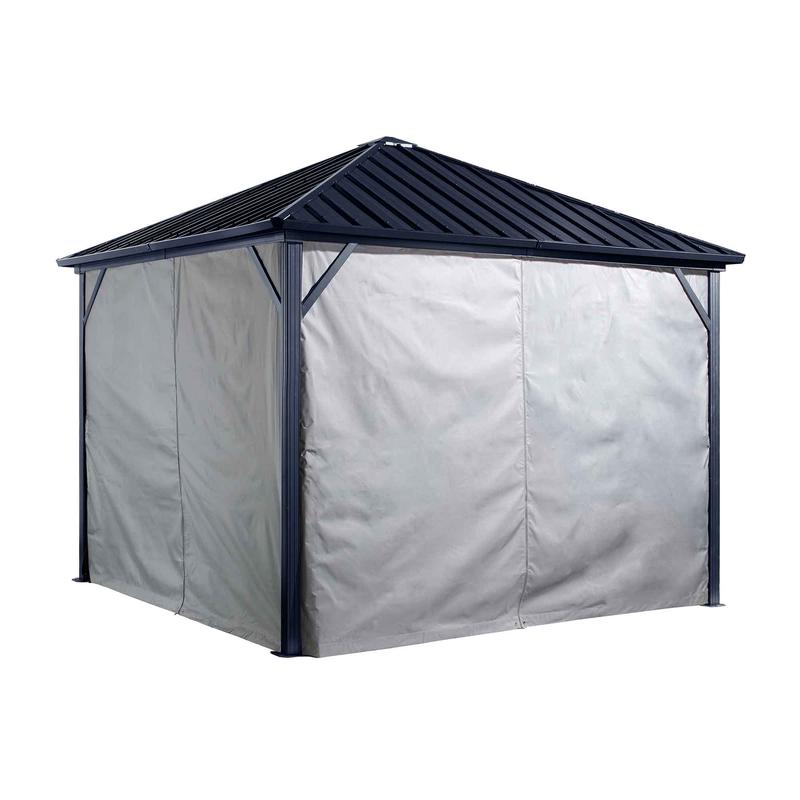 Rideaux d'intimit pour abri de jardin Dakota, 10' x 10'