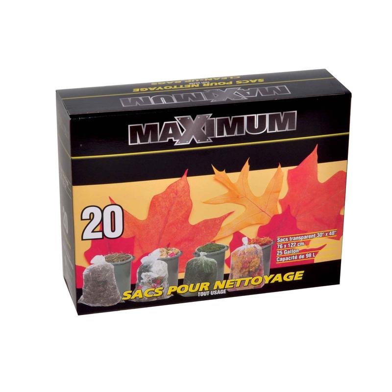 Sac pour nettoyage tout usage transparent, 30" x 48" (20 units)