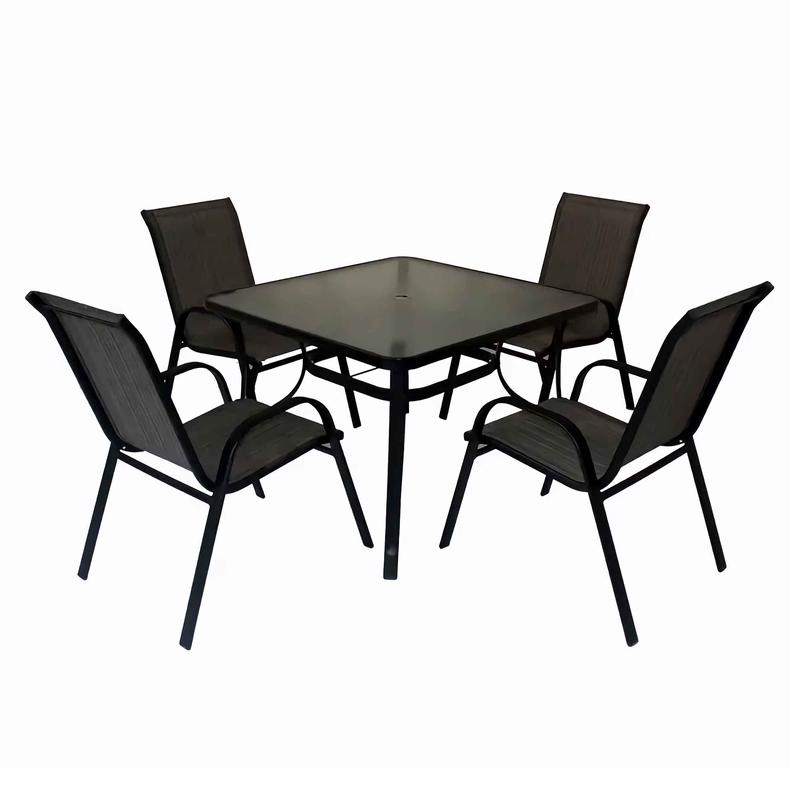 Table d'extrieur carre en acier, 40,1'' x 40,1'' x 27,5'' (table seulement)