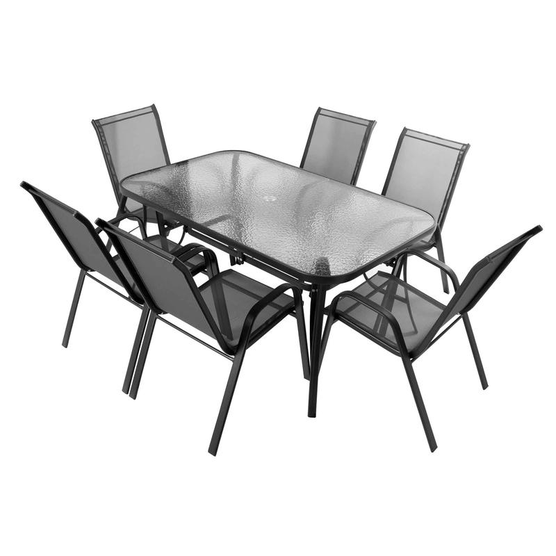 Table d'extrieur rectangulaire en acier, 59'' x 35,4'' x 27,5'' (table seulement)