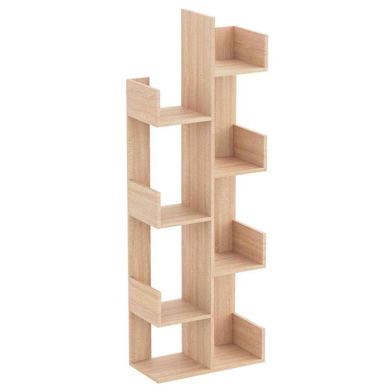 tagre d'aspect chne  8 tablettes, 20'' x 9-1/2'' x 56-1/2''