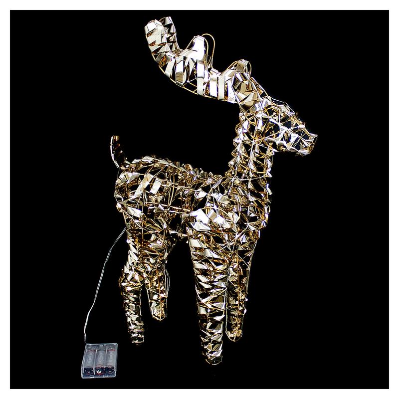 Renne dor illumin  30 DEL blanc chaud, 15''