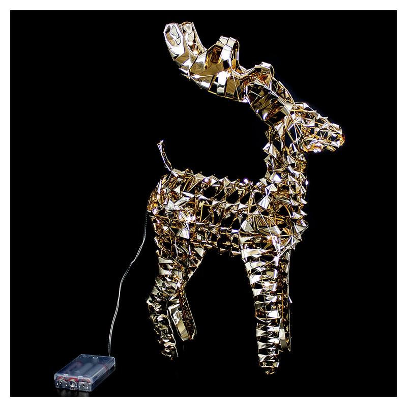 Renne dor illumin  40 DEL blanc chaud, 20''