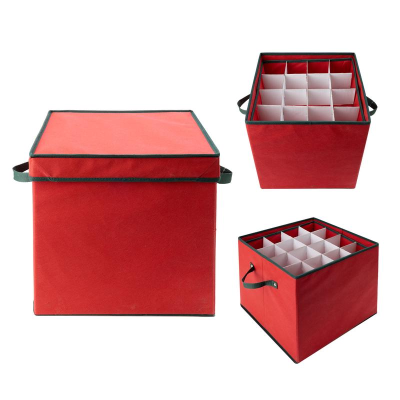 Sac d'entreposage pour 64 ornements, 12,87'' x 12,87'' x 13,5''