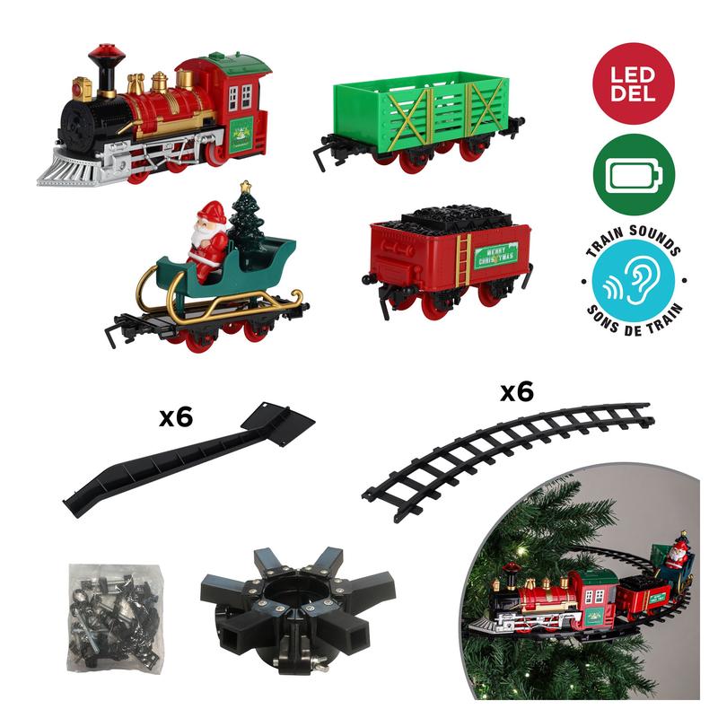 Train lger et illumin pour sapin, 18 pices