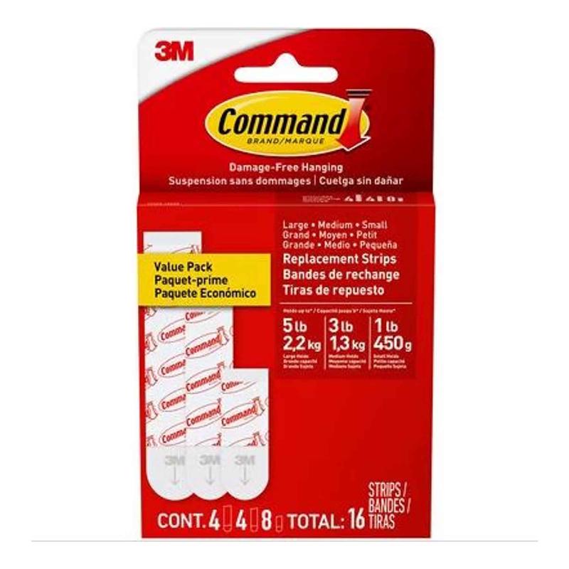 Bandes de recharge petites, moyennes et grandes, 16 pices