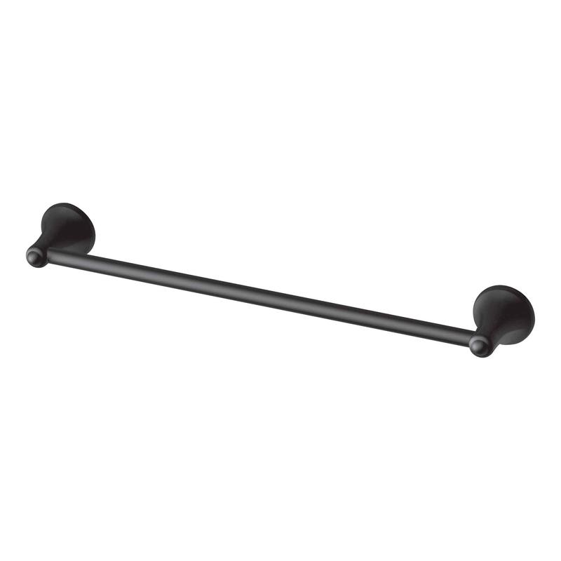 Porte-serviettes Laiade 18'', noir mat